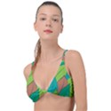 Leaves Pattern Autumn Background Knot Up Bikini Top View1