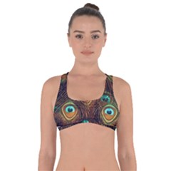 Peacock Feathers Got No Strings Sports Bra by Ravend