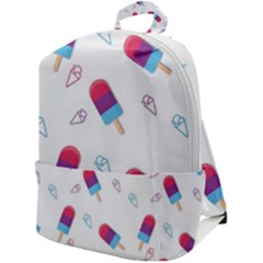 Ice Cream Popsicles Wallpaper Zip Up Backpack by Ravend