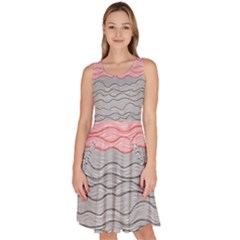 Creation Painting Fantasy Texture Knee Length Skater Dress With Pockets by Ravend