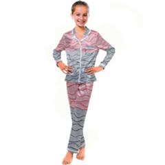Creation Painting Fantasy Texture Kid s Satin Long Sleeve Pajamas Set