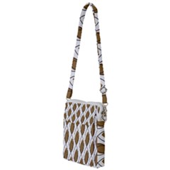 Brown Minimalist Leaves  Multi Function Travel Bag by ConteMonfrey