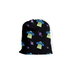 Illustration Cosmos Cosmo Rocket Spaceship -ufo Drawstring Pouch (small) by danenraven