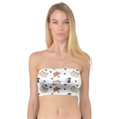 Cute Cat Kitten Animal Design Pattern Bandeau Top by danenraven
