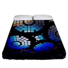 Illustration Tech Galaxy Robot Bot Science Fitted Sheet (queen Size) by danenraven