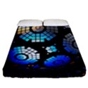 Illustration Tech Galaxy Robot Bot Science Fitted Sheet (Queen Size) View1