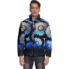 Illustration Tech Galaxy Robot Bot Science Men s Puffer Bubble Jacket Coat by danenraven
