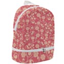 Pink Floral Wall Zip Bottom Backpack View2