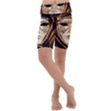 Venetian Mask Kids  Lightweight Velour Cropped Yoga Leggings View1