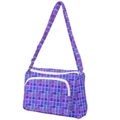 Background Mosaic Purple Blue Front Pocket Crossbody Bag by danenraven