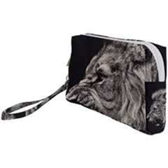 Angry Male Lion Wristlet Pouch Bag (small) by Jancukart