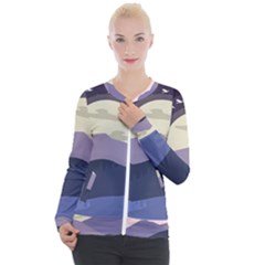 Illustration People Enjoying Summer Season Casual Zip Up Jacket by Ravend