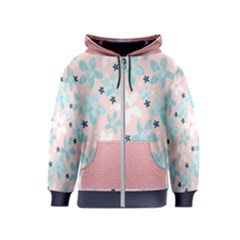 Watercolor Flowers Kids  Zipper Hoodie by flowerland