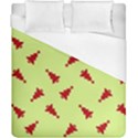 Red Christmas Tree Green Duvet Cover (California King Size) View1