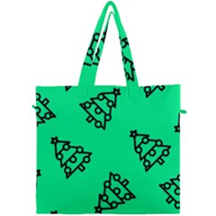 Tree With Ornaments Green Canvas Travel Bag by TetiBright