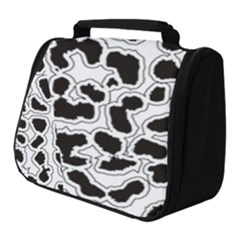 Black And White Dots Jaguar Full Print Travel Pouch (small) by ConteMonfreyShop