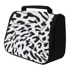 Leopard Print Black And White Draws Full Print Travel Pouch (small) by ConteMonfreyShop