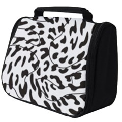 Leopard Print Black And White Draws Full Print Travel Pouch (big) by ConteMonfreyShop