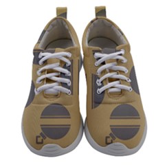 Gray Stripe Ornaments Brown Athletic Shoes by TetiBright