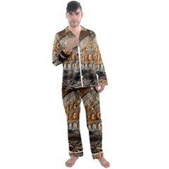 Colosseo Italy Men s Long Sleeve Satin Pajamas Set by ConteMonfrey