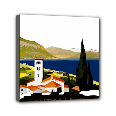 River Small Town Landscape Mini Canvas 6  X 6  (stretched) by ConteMonfrey