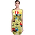 Seamless pattern vector industrial vehicle cartoon Classic Sleeveless Midi Dress View1