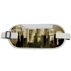 Architecture City House Rounded Waist Pouch by Jancukart