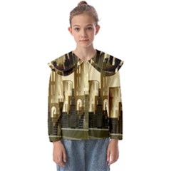 Architecture City House Kids  Peter Pan Collar Blouse by Jancukart