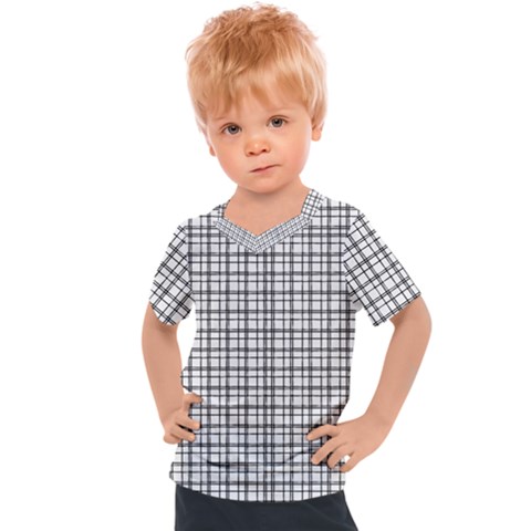 Small White Lines - Plaids Kids  Sports Tee by ConteMonfrey