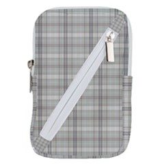 Vintage Gray Plaids Belt Pouch Bag (small) by ConteMonfrey