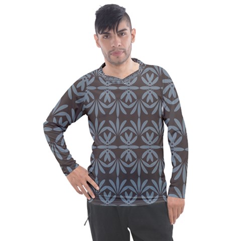 Floral Pattern Wallpaper Textile Men s Pique Long Sleeve Tee by Wegoenart