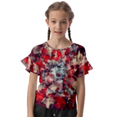 Mirror Fractal Kids  Cut Out Flutter Sleeves by Sparkle