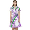 Form Background Drawing Design Short Sleeve Waist Detail Dress View1