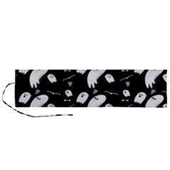 Ghost Background Halloween Roll Up Canvas Pencil Holder (l) by Wegoenart