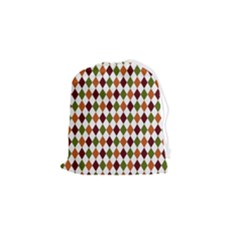 Halloween Palette Plaids   Drawstring Pouch (small) by ConteMonfrey