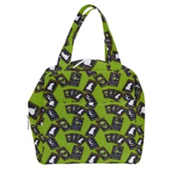 Cats And Skulls - Modern Halloween  Boxy Hand Bag by ConteMonfrey
