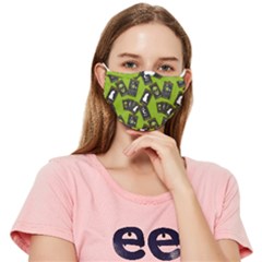 Cats And Skulls - Modern Halloween  Fitted Cloth Face Mask (adult) by ConteMonfrey