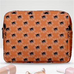 Halloween Black Orange Spiders Make Up Pouch (large) by ConteMonfrey
