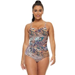 Abstract Ammonite I Retro Full Coverage Swimsuit by kaleidomarblingart