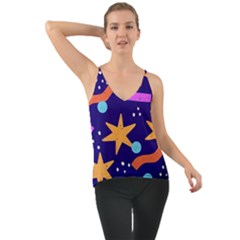 Star Abstract Pattern Wallpaper Chiffon Cami by Wegoenart