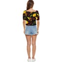 Pumpkin Fall Autumn Pattern Button up blouse View4