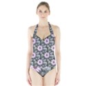 Flower  Petal  Spring Watercolor Halter Swimsuit View1