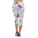 Fruit Summer Vitamin Watercolor Lightweight Velour Capri Leggings  View2
