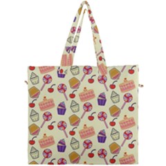 Cupcake Pattern Lollipop Canvas Travel Bag by Wegoenart