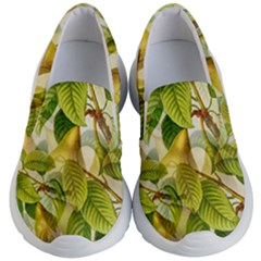 Pear Fruit Tree Organic Pattern Kids Lightweight Slip Ons by Wegoenart