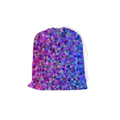 Abstract Triangle Tile Mosaic Pattern Drawstring Pouch (medium) by danenraven