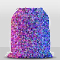 Abstract Triangle Tile Mosaic Pattern Drawstring Bag (small) by danenraven