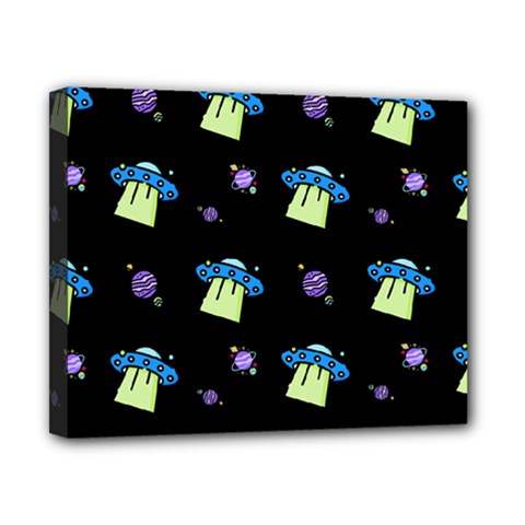 Galaxy Cosmos Rocket Spaceship Ufo Canvas 10  X 8  (stretched) by Wegoenart