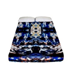Cobalt Symmetry Fitted Sheet (full/ Double Size) by kaleidomarblingart