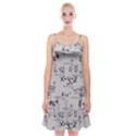 Pattern Wallpaper Math Formula Albert Einstein Spaghetti Strap Velvet Dress View1